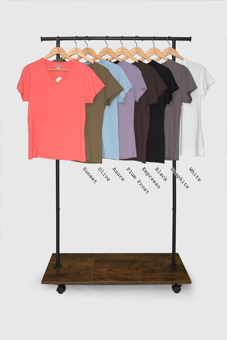 Jersey Knit V-Neck Tee