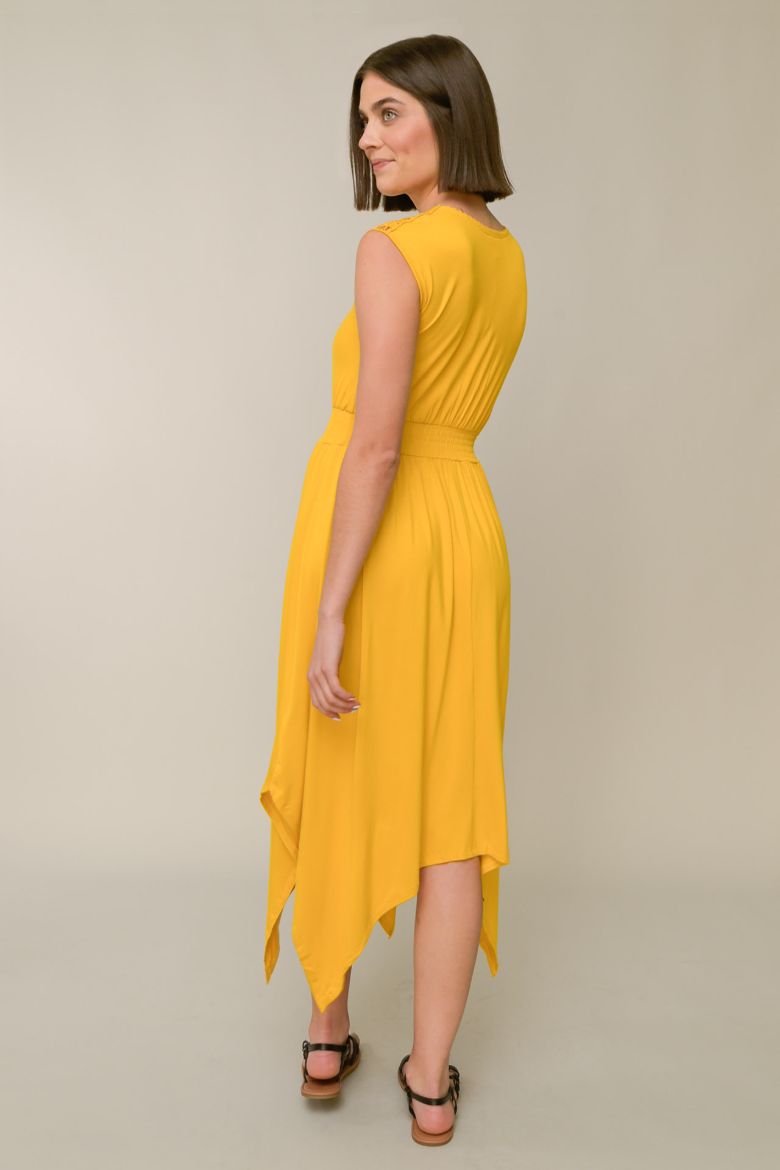 Crochet Midi Dress w/ Sharkbite Hem