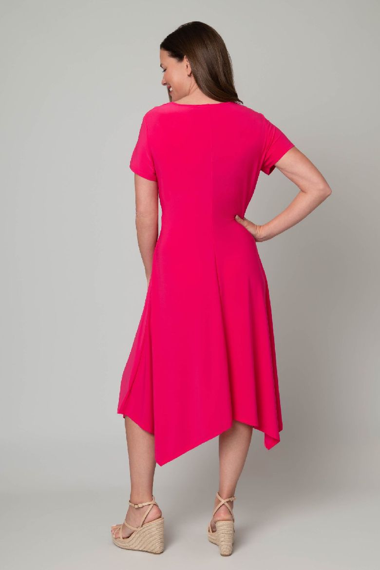 Solid Midi Dress w/ Side Detail