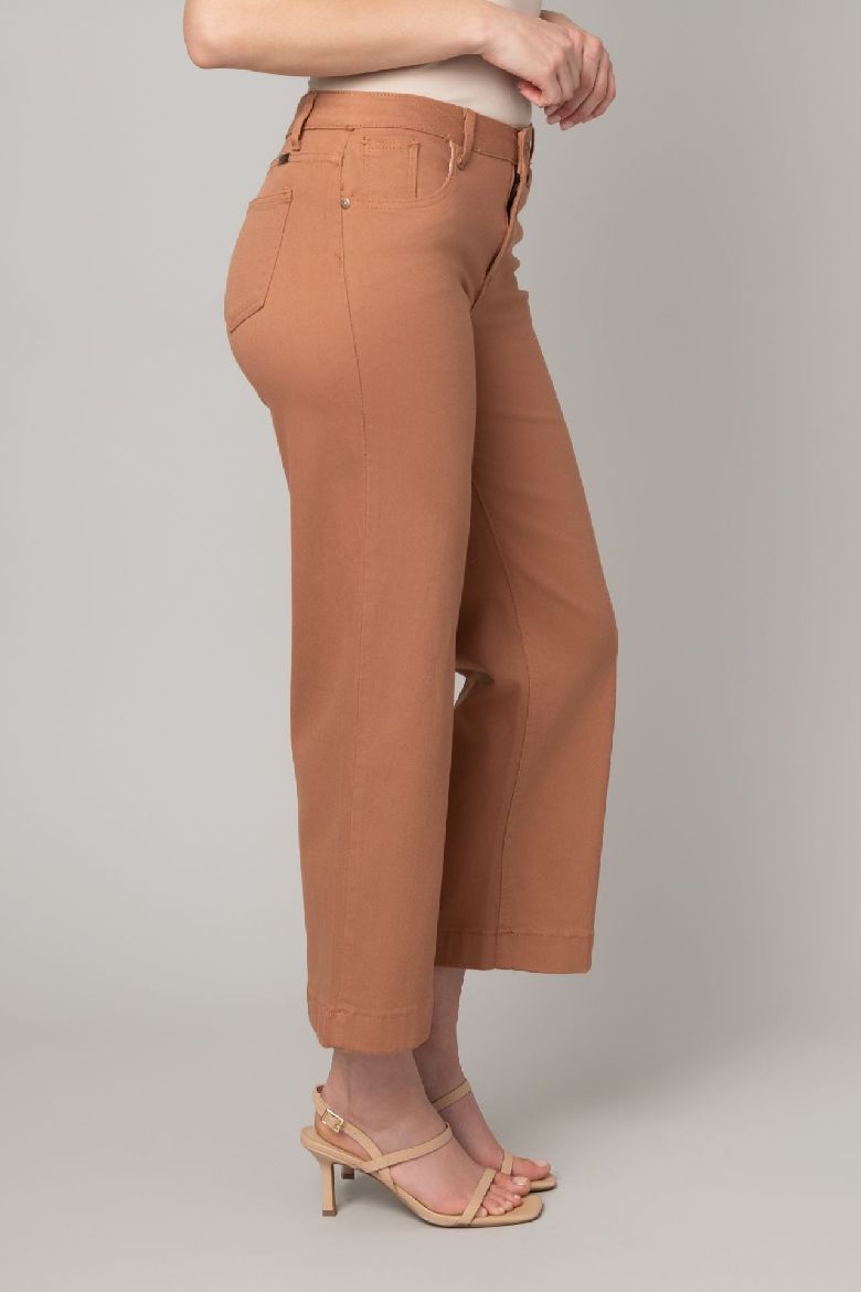 Stretch Twill Wide Leg Jean