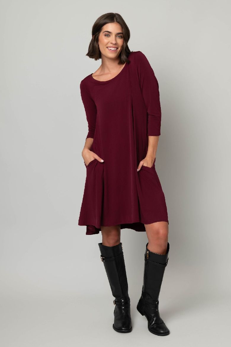 3/4 Sleeve Trapeze Dress