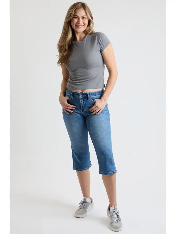 High Rise Premium Stretch Essential Capri