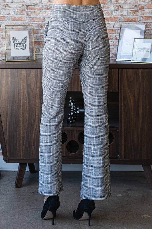 Plaid Flare Pants