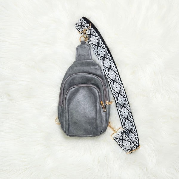 Crossbody Sling Vegan Leather Handbag