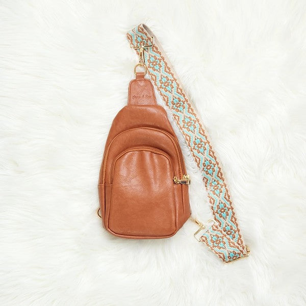 Crossbody Sling Vegan Leather Handbag