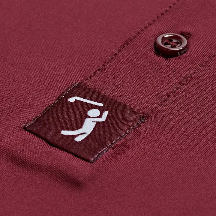 Men's Solid Oxblood Polo