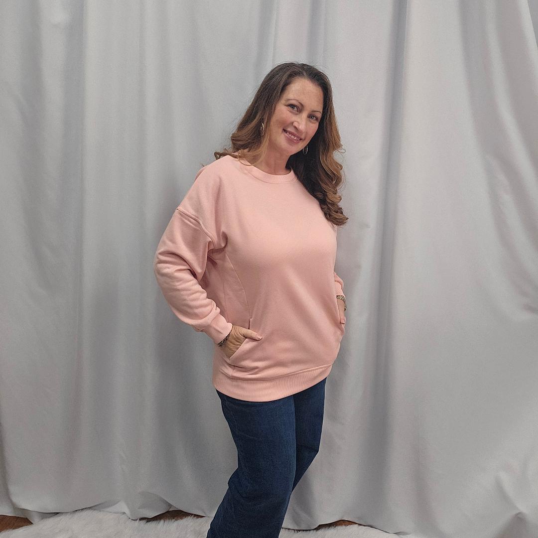 Halara Round Neck Oversize Fleece Sweatshirt