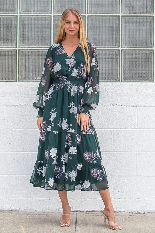 Chiffon Midi Dress