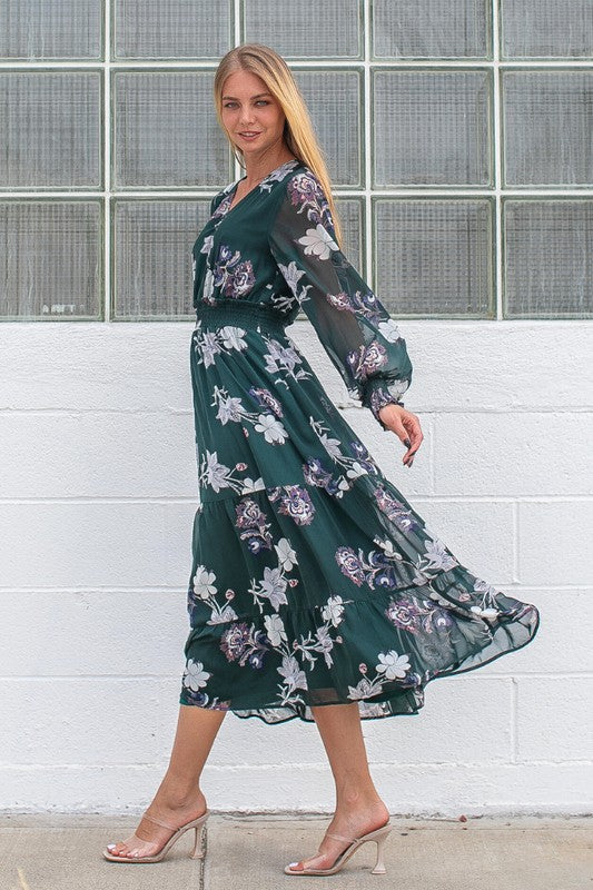 Chiffon Midi Dress