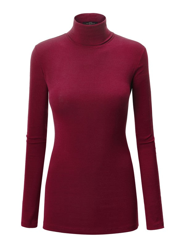 Lightweight Long Sleeve Turtleneck Top