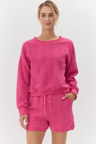 Cable Knit Loungewear Set