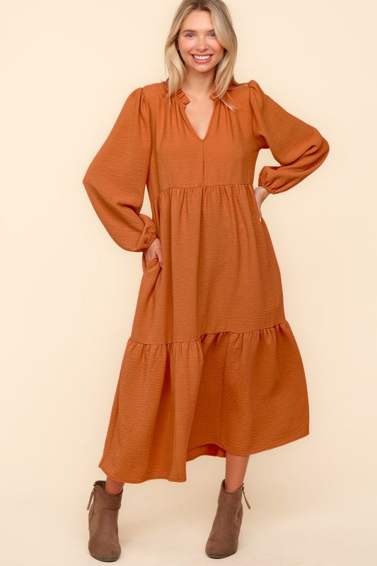 Babydoll Woven Maxi Dress