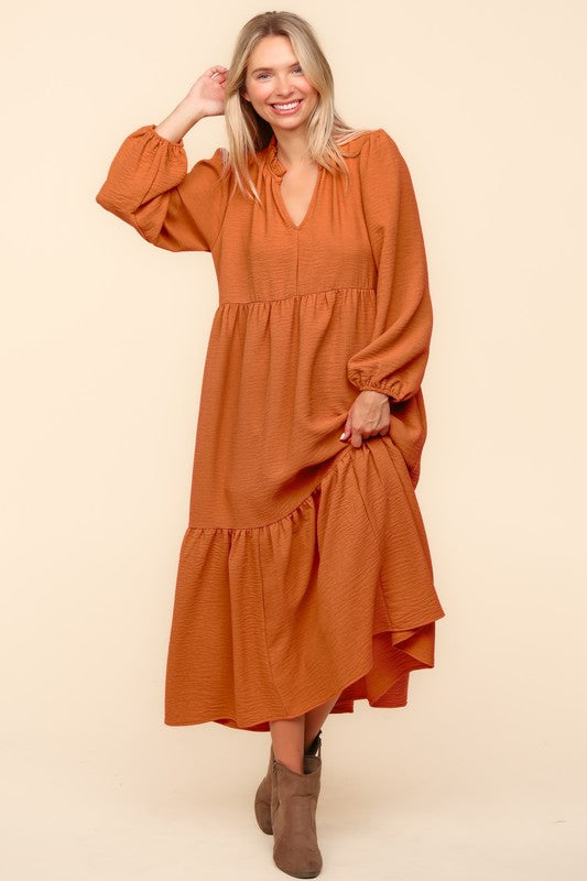 Babydoll Woven Maxi Dress