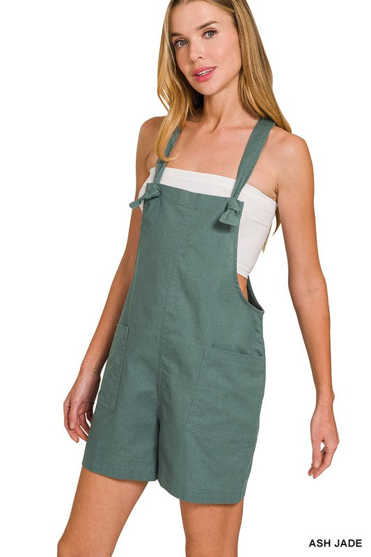 Woven Knot Strap Rompers