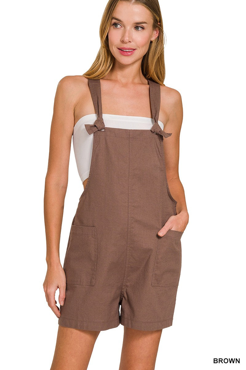 Woven Knot Strap Rompers