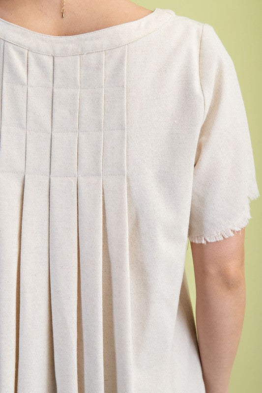 Linen Short Sleeve Top