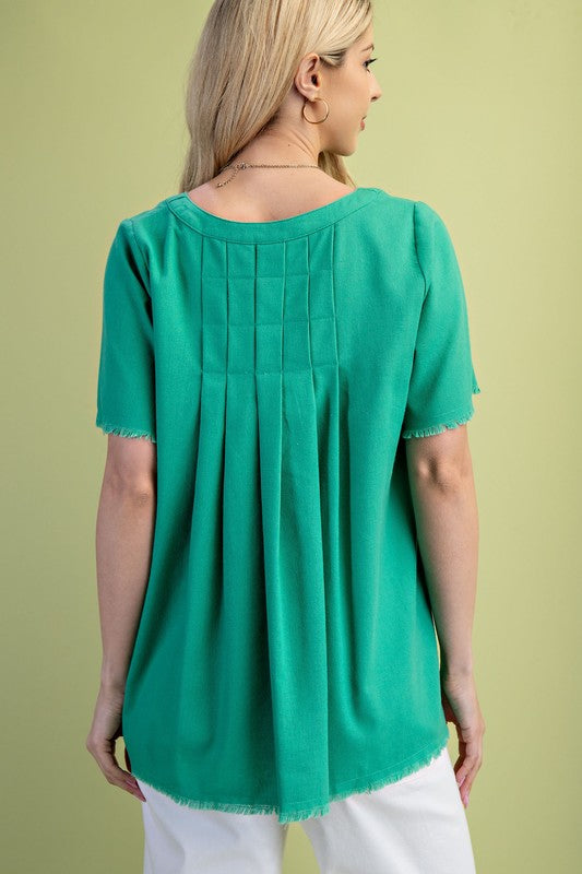 Linen Short Sleeve Top