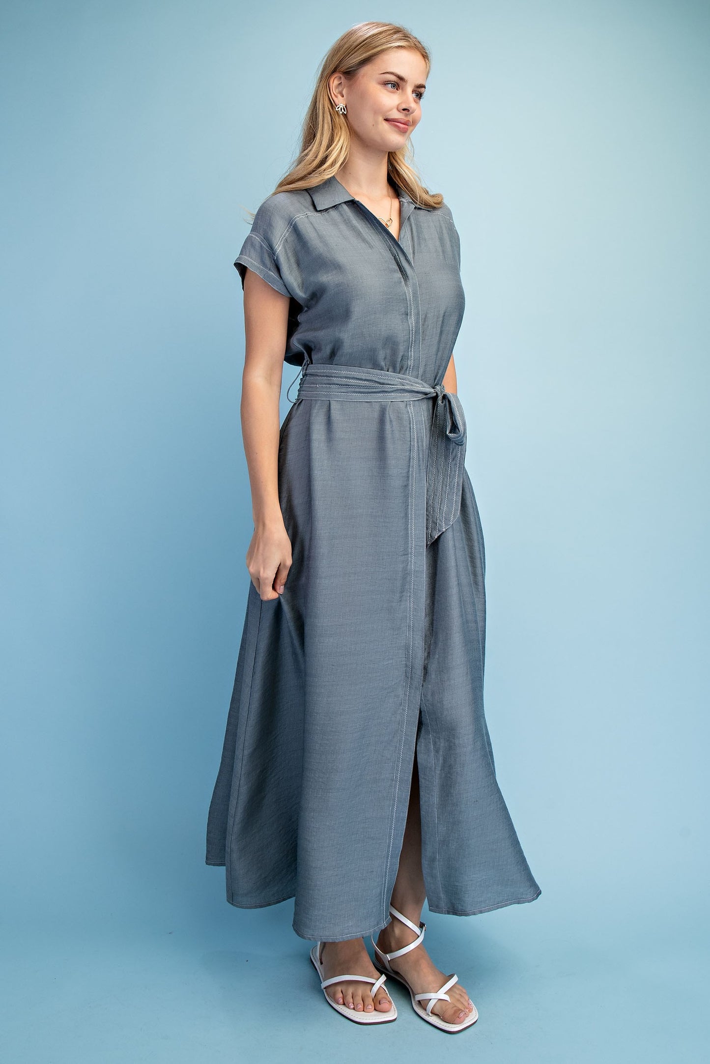 Lightweight Button Down Maxi Dress