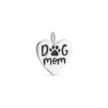 Dog Mom Heart Charm