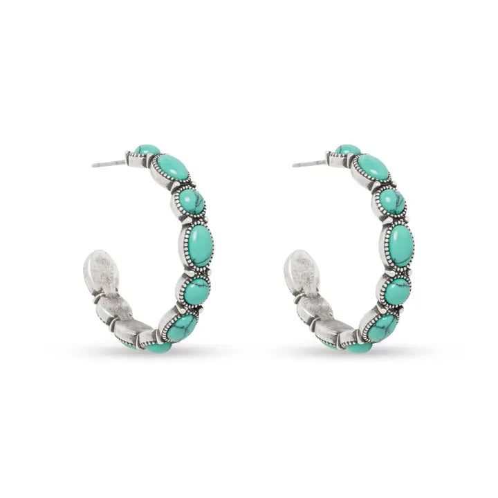 Stone Sedona Hoop Earrings