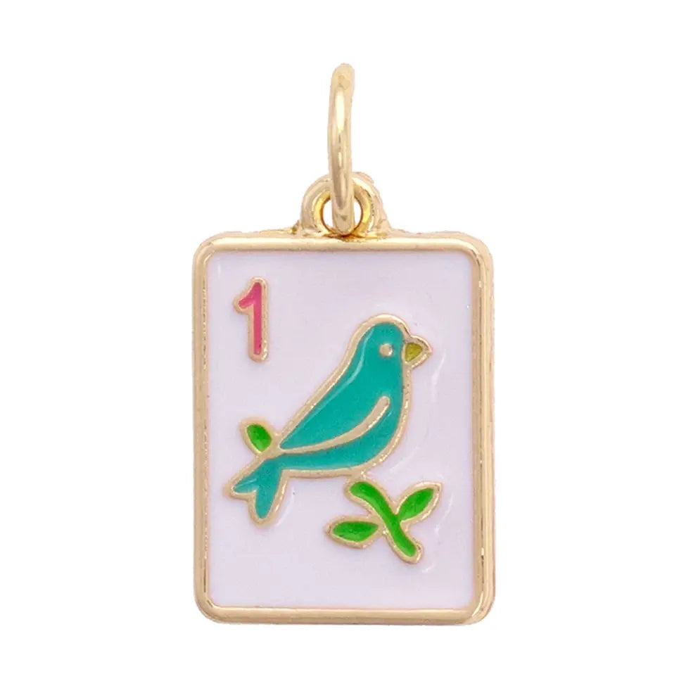 Sparrow Mahjong Tile Charm