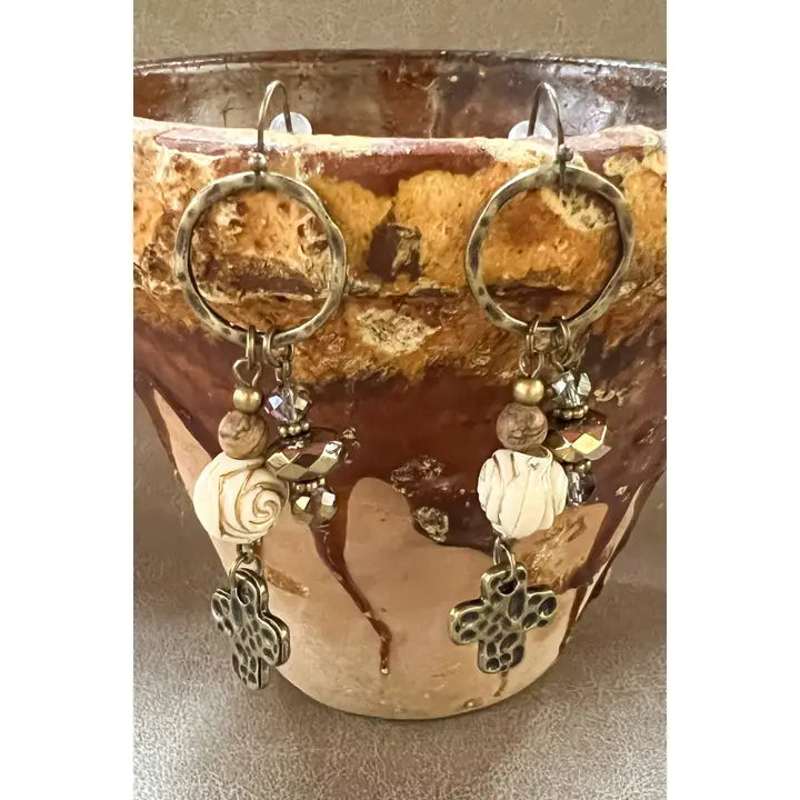 Mirabella Cross Earrings