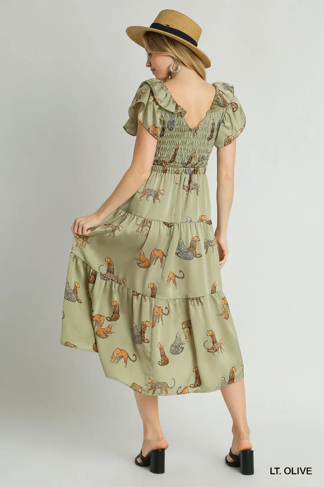 Cheetah Print Midi Dress