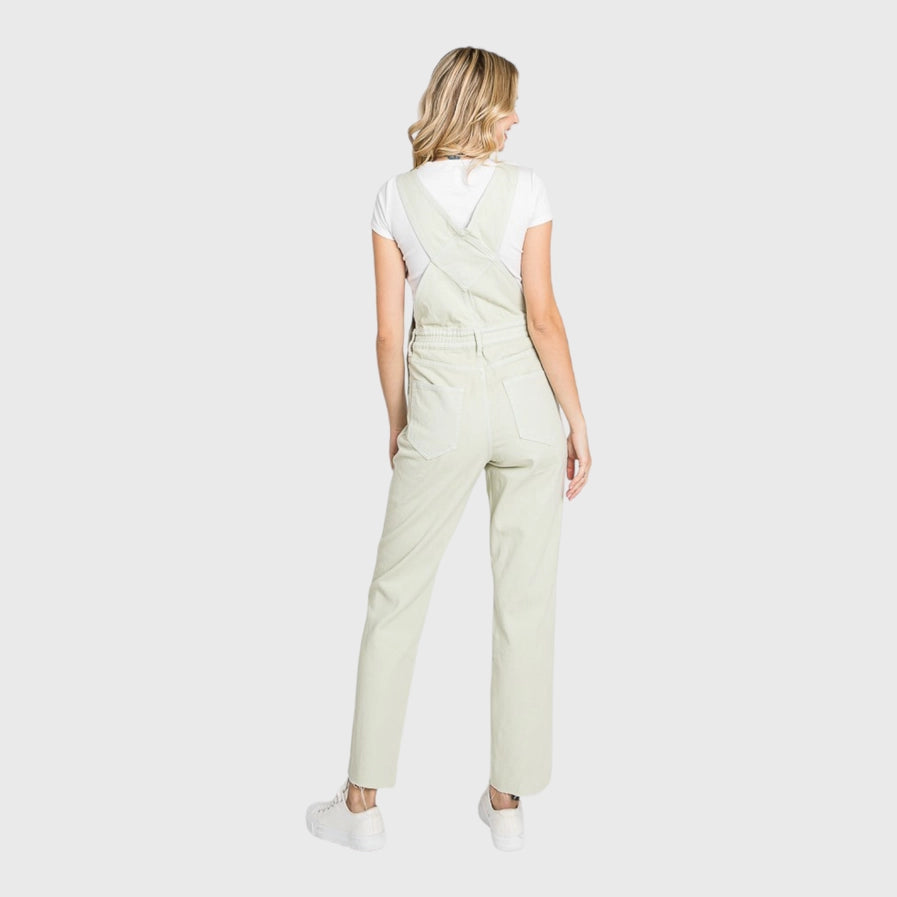 Straight Leg Overalls Light Olive