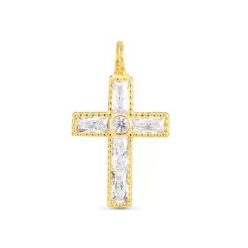 CZ Cross Charm