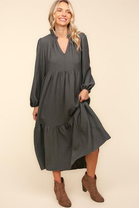 Babydoll Woven Maxi Dress