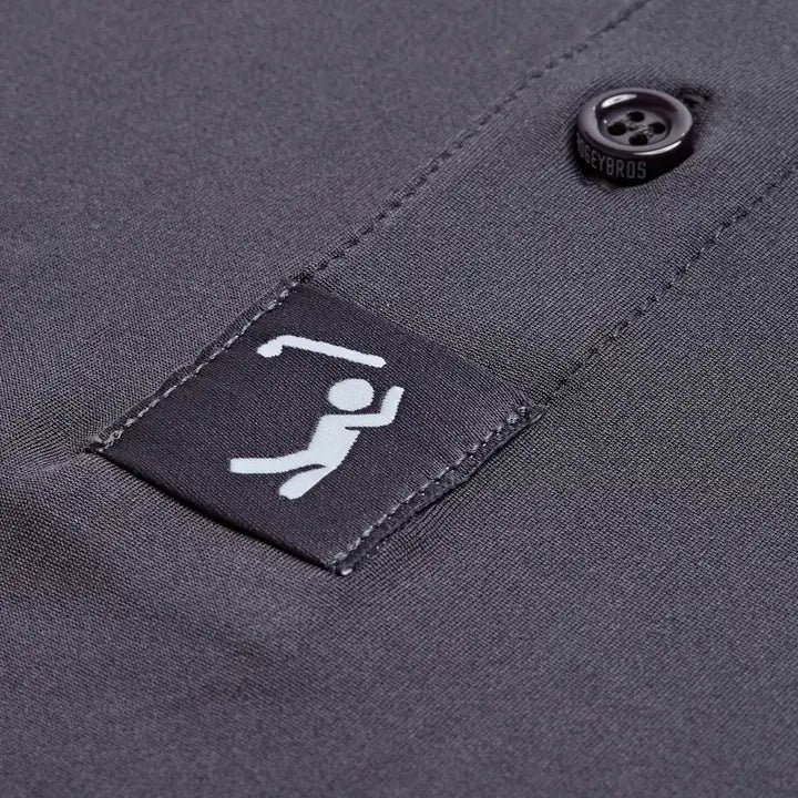 Men's Solid Charcoal Polo