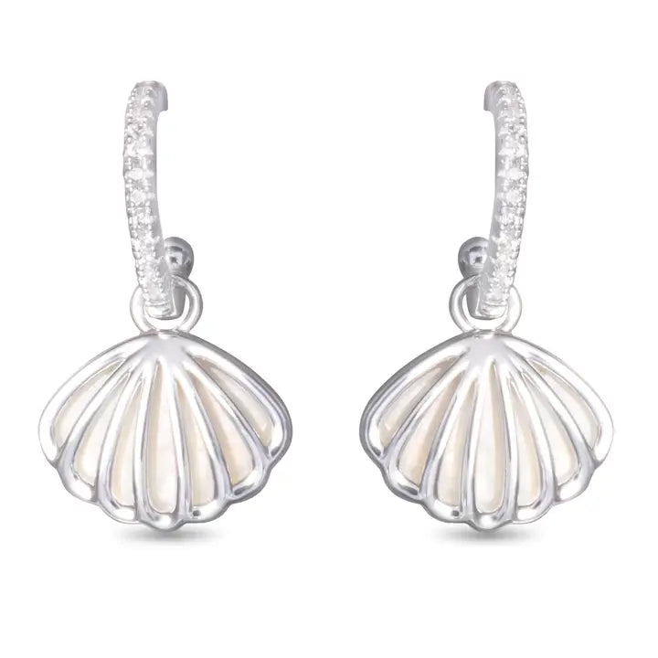 Mother of Pearl Seashell with Overlay - Silver