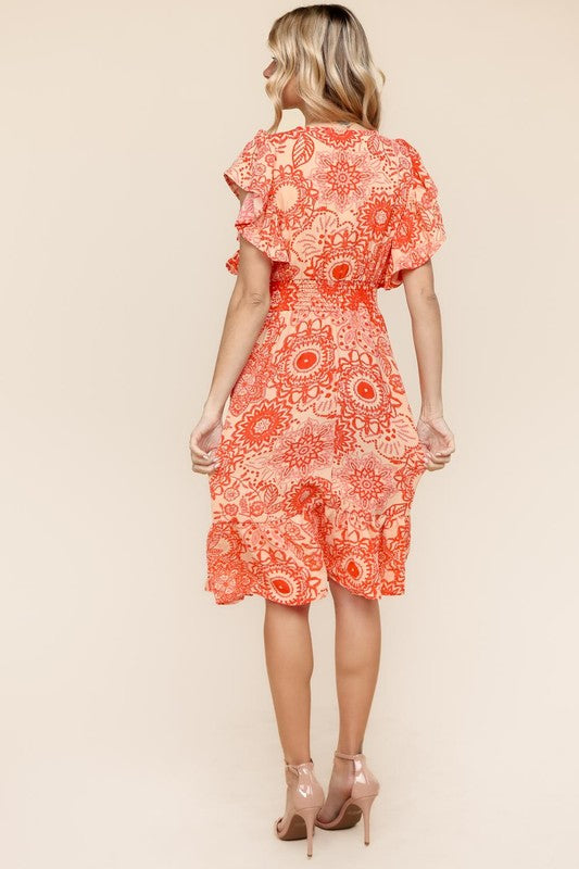 Fit & Flare Smocking Waist Dress