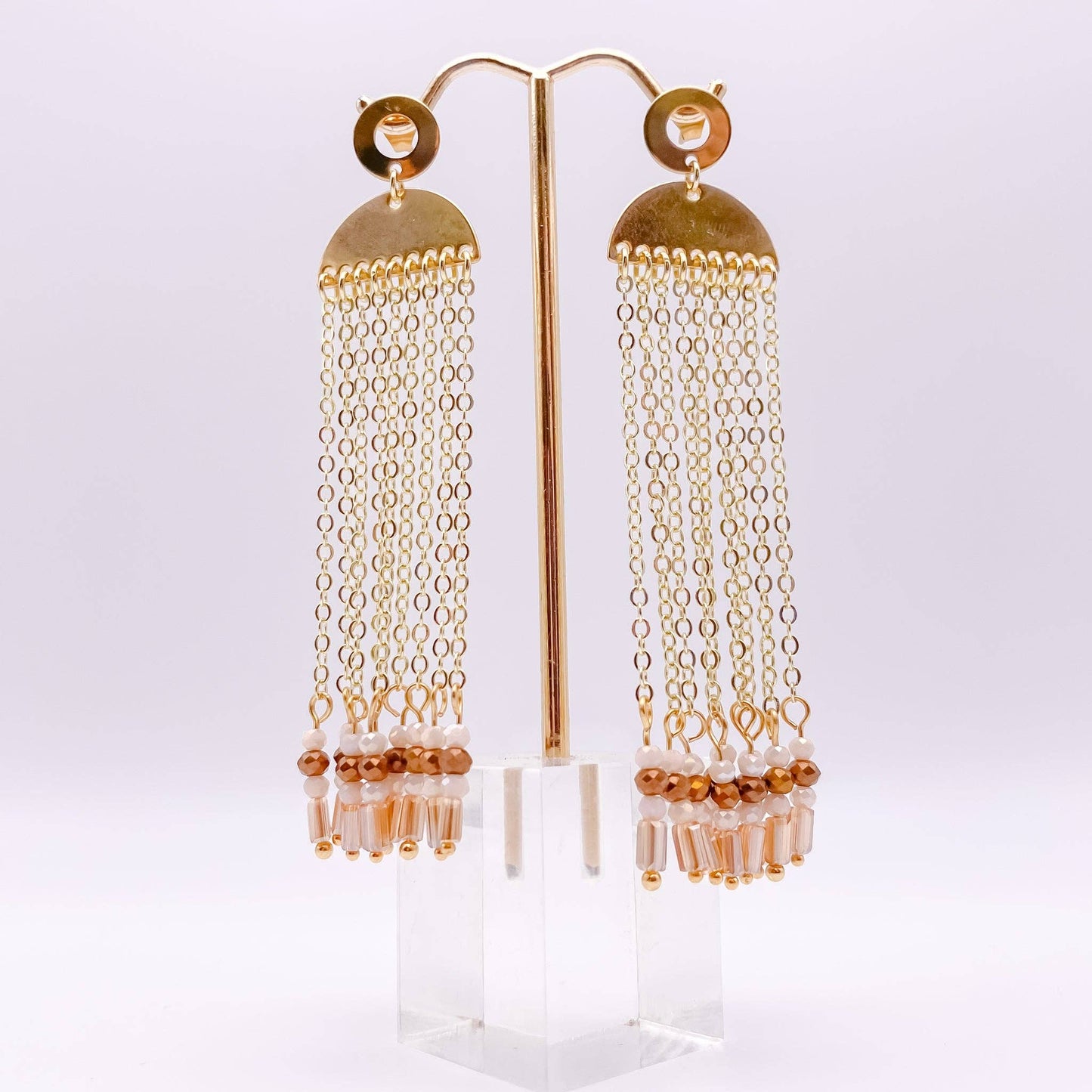 Alegria Party - Gold Plated Dangle Earrings with Crystals