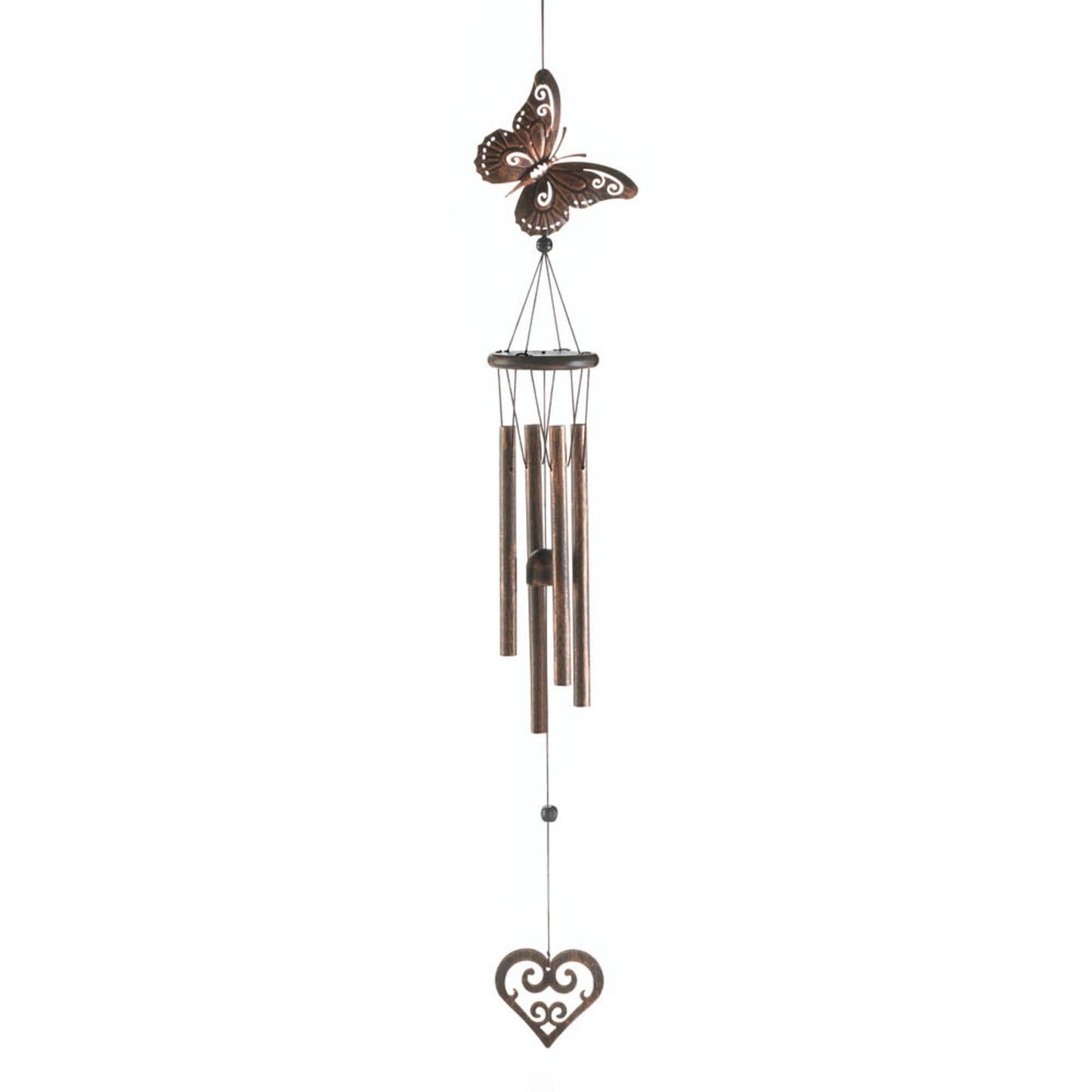 Butterfly And Heart Wind Chimes