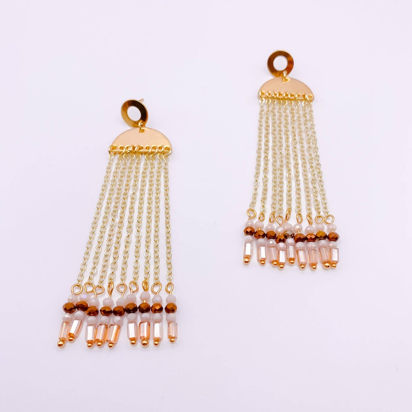 Alegria Party - Gold Plated Dangle Earrings with Crystals