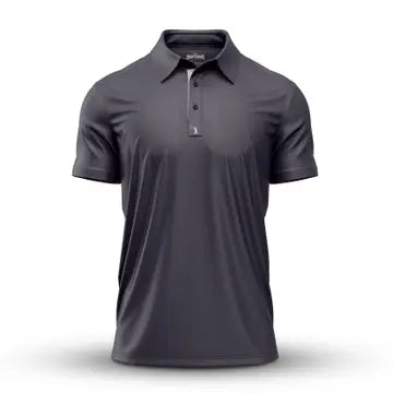 Men's Solid Charcoal Polo