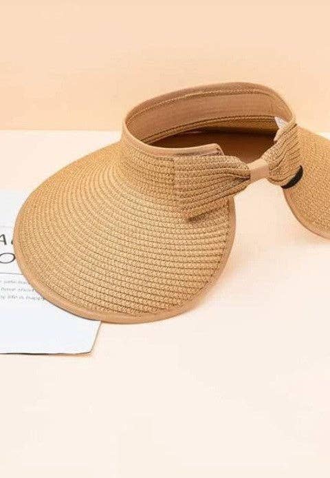Foldable Wide Brim Bow Visor Sun Hat