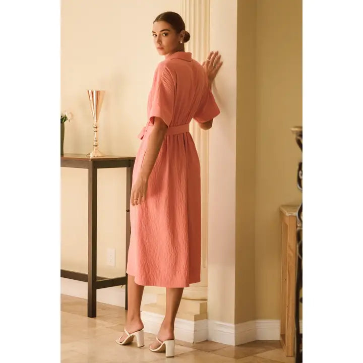 Solid Airflow Shirt Dress