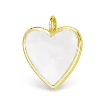 Gold MOP Heart Charm