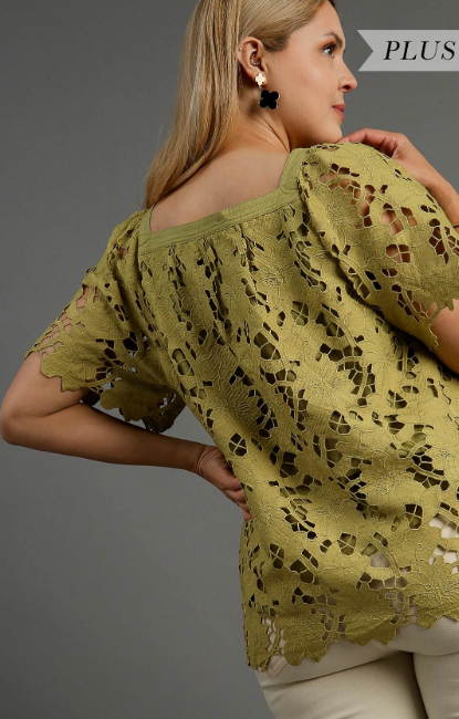 Floral Lace Short Sleeve Top