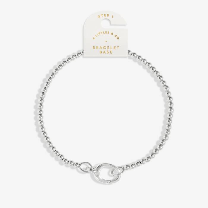 1 Charm Clasp 3mm Stretch Bracelet in Silver Plating