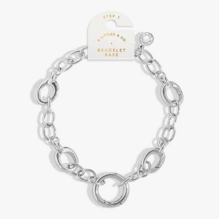 5 Charm Clasps Chunky Cable Chain Bracelet in Silver Plating