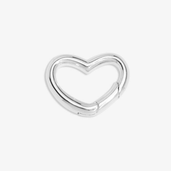 Heart Charm Lock In Silver Plating