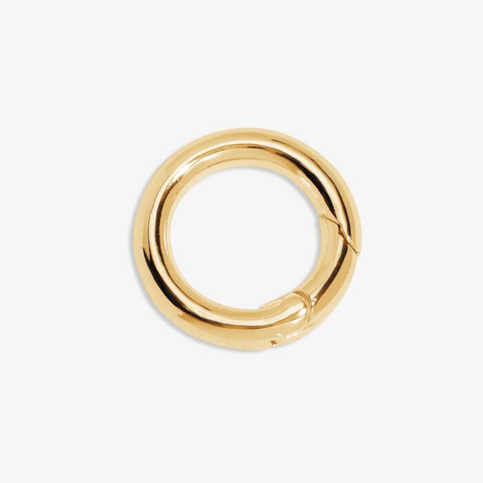 Round Charm Lock In Gold-Tone Plating