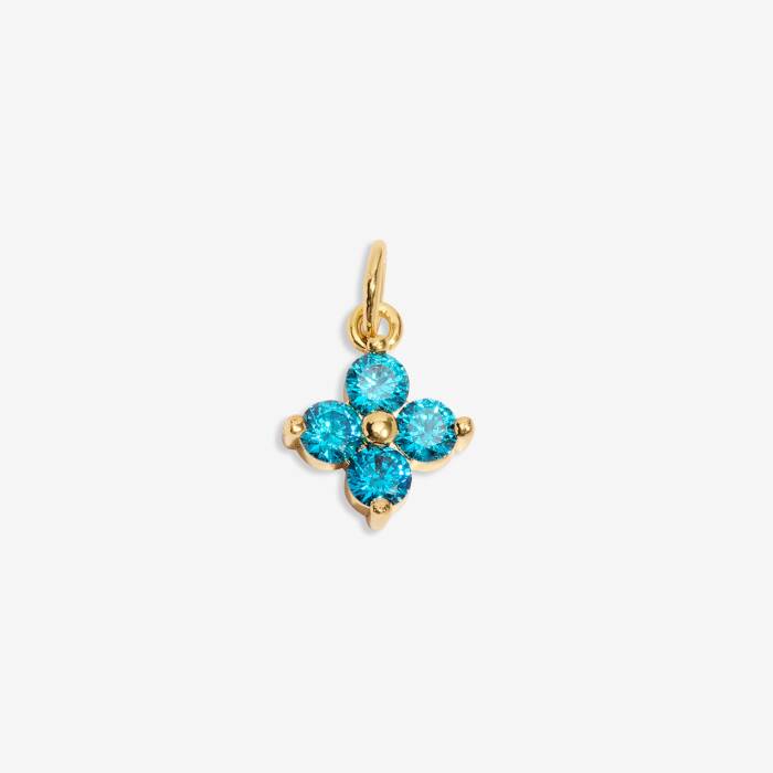 Flower Power Small Charm In Gold-Tone Plating