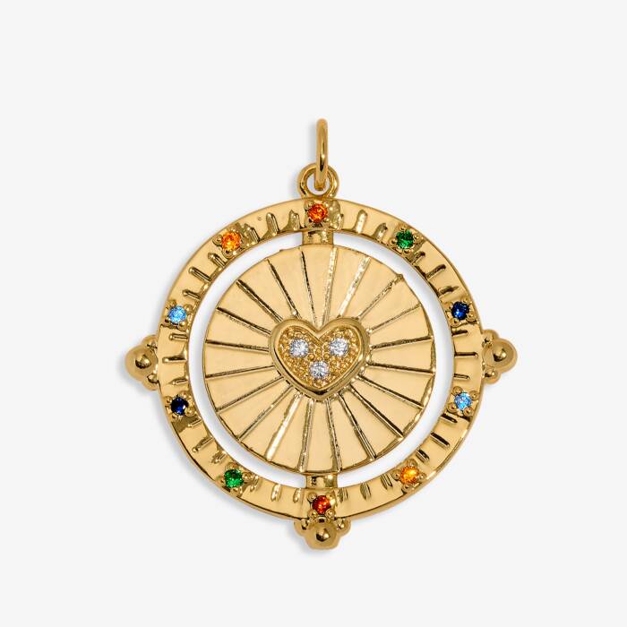 Wanderlust Large Charm In Gold-Tone Plating