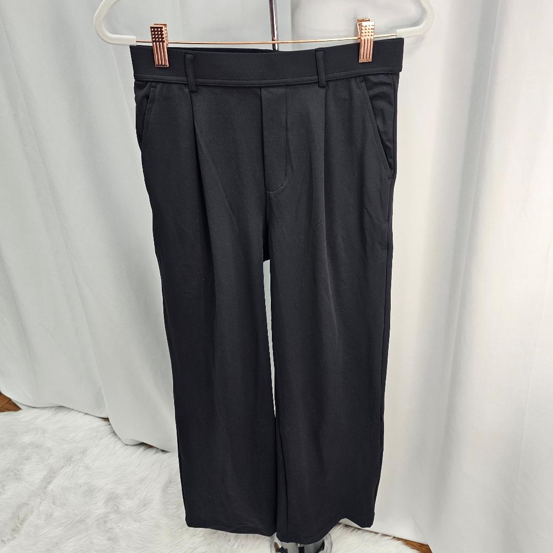 Halara High Waisted Plicated Side Pocket Straight Leg Work Pants - Petite