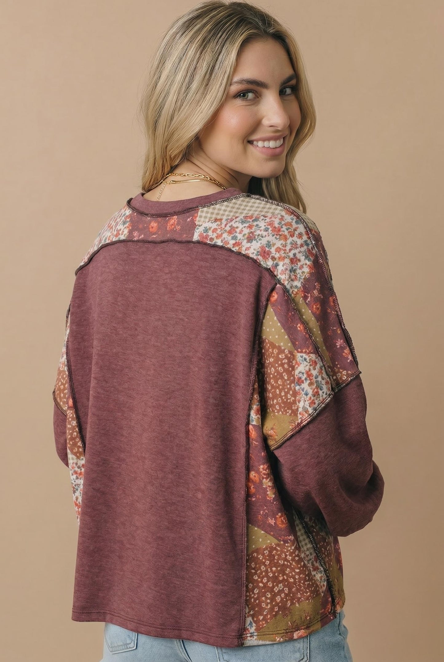 Fall in Love Color Block Knit Top