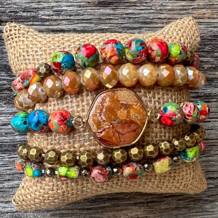 Janet Bracelet Stack Orange